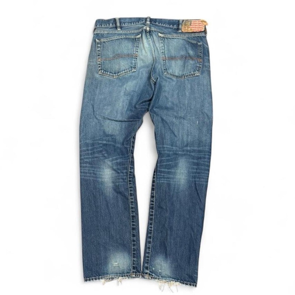 Polo Ralph Lauren Denim Supply USA Patch Faded Slim Straight Jeans